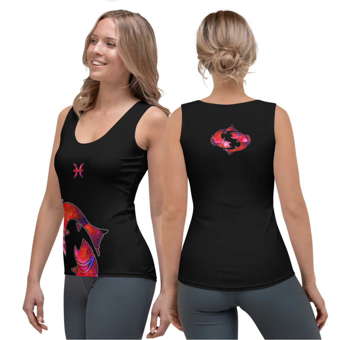 Women's Tank Tee for Pisces Sun Sign. Gym or Yoga Tank. WickedYo.
